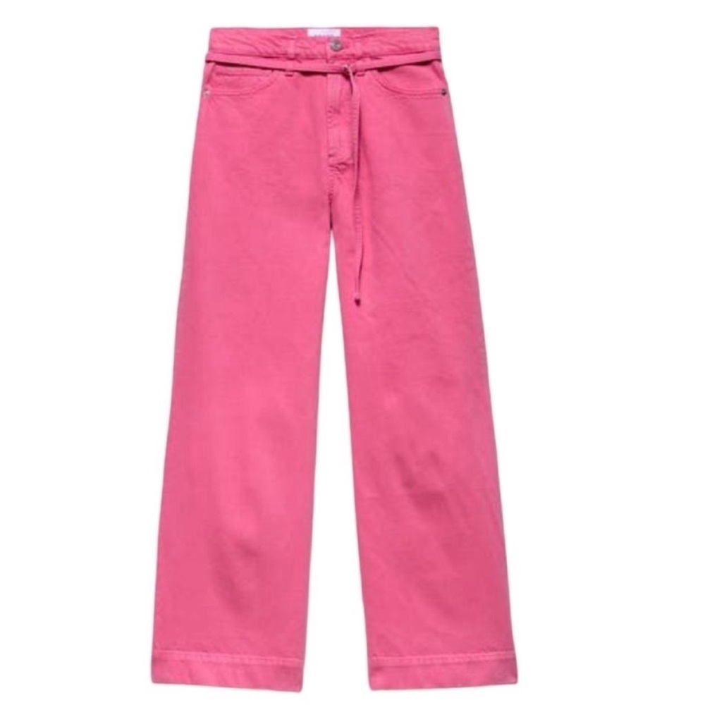 Frame Denim Pink Wide-Leg Pants